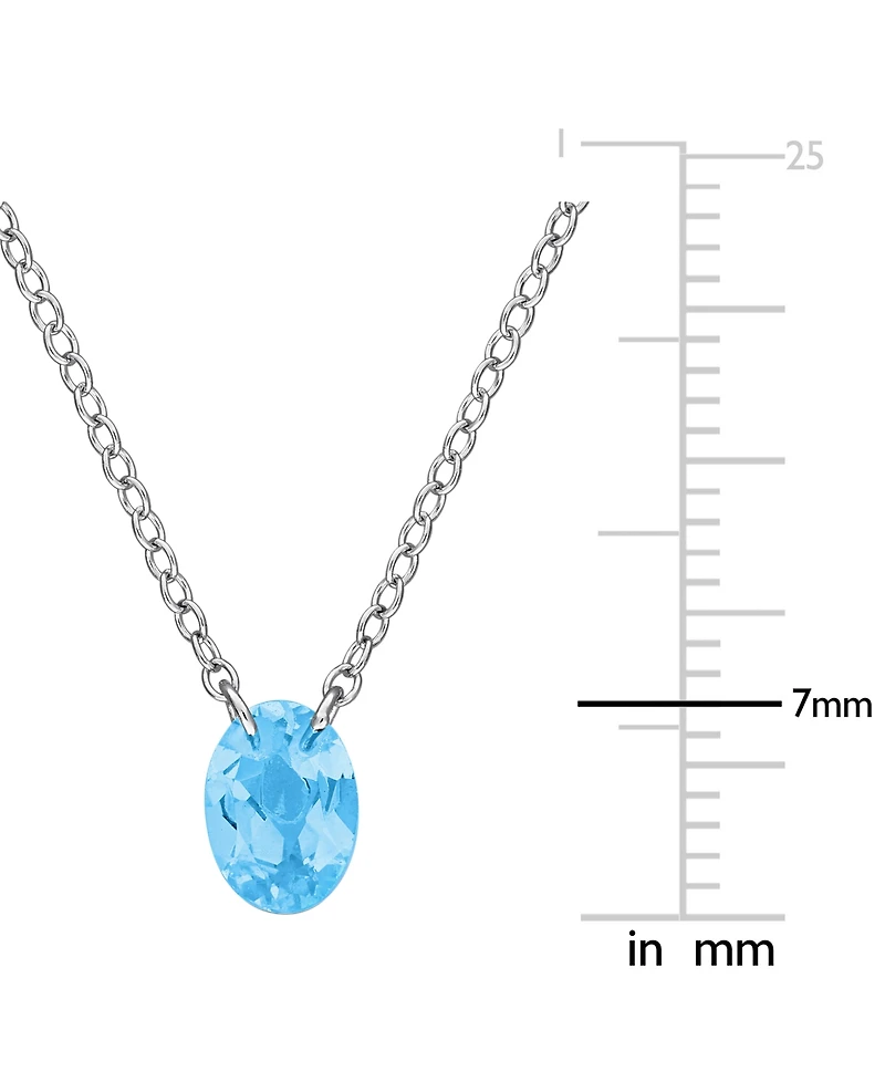 Macy's Quartz (3/4 ct. t.w.) Pendant Necklace Sterling Silver (Also Available Blue Topaz)