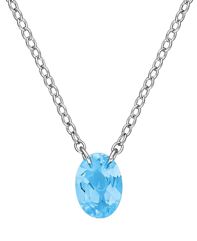 Macy's Quartz (3/4 ct. t.w.) Pendant Necklace Sterling Silver (Also Available Blue Topaz)