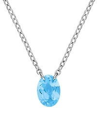 Macy's Quartz (3/4 ct. t.w.) Pendant Necklace Sterling Silver (Also Available Blue Topaz)