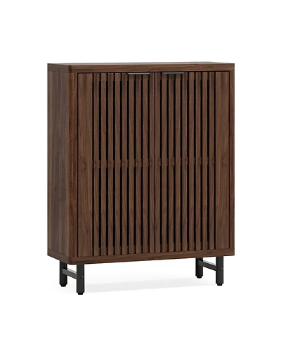 Slickblue Modern Shoe Cabinet with 6 Tier Adjustable Storage Shelves