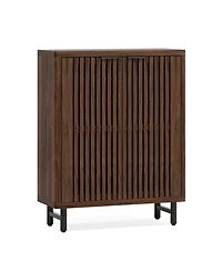 Slickblue Modern Shoe Cabinet with 6 Tier Adjustable Storage Shelves