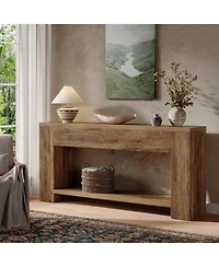 Slickblue Farmhouse Hallway Console Table with Sturdy Legs for Living Room