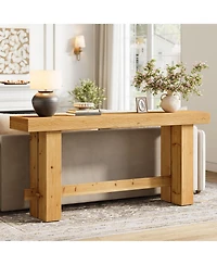 Slickblue Solid Wood Entryway Console Table, Sofa Table with Stable Legs