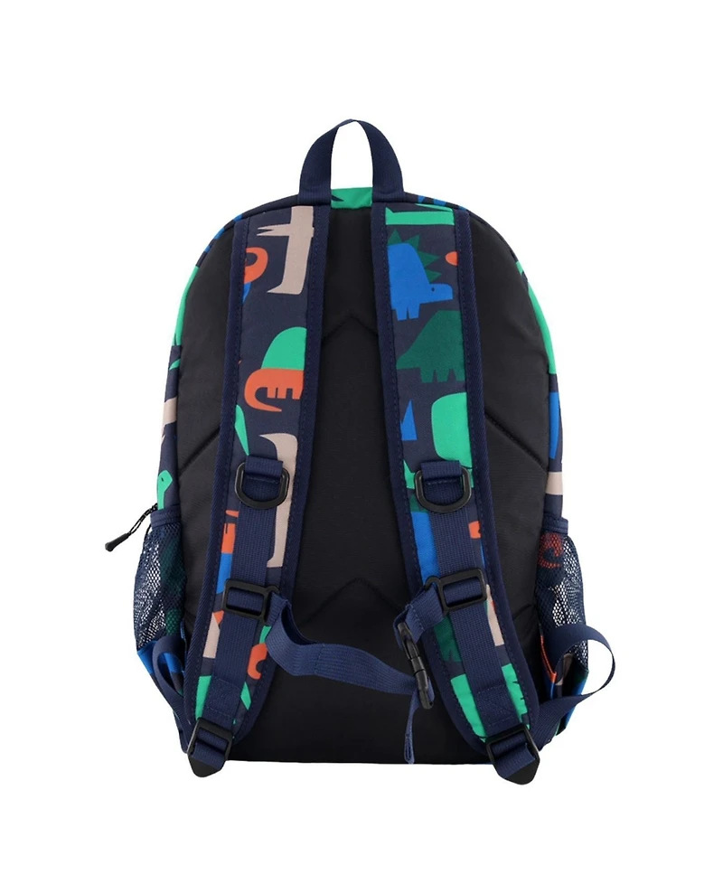 Deux par Deux Little Boy Dinosaur Lightweight Spacious Backpack