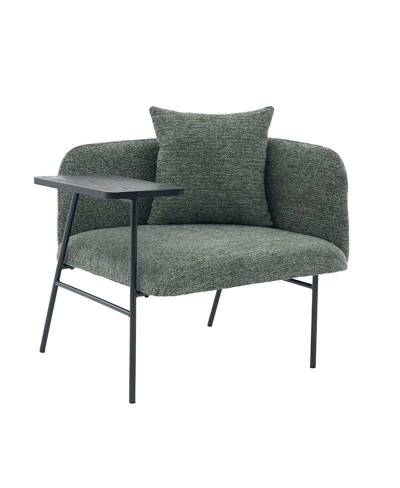 Streamdale Furniture Modern Upholstered Lounge Chair with Side Table and Storage Pockets