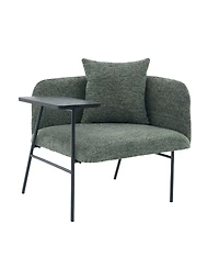 Streamdale Furniture Modern Upholstered Lounge Chair with Side Table and Storage Pockets