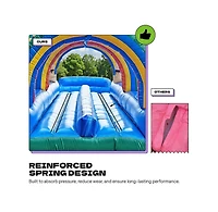 Pop Jump Tropical 27' Dual Lane Slip N Slide With Pool