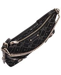 True Religion Studded Denim Chain Shoulder Bag