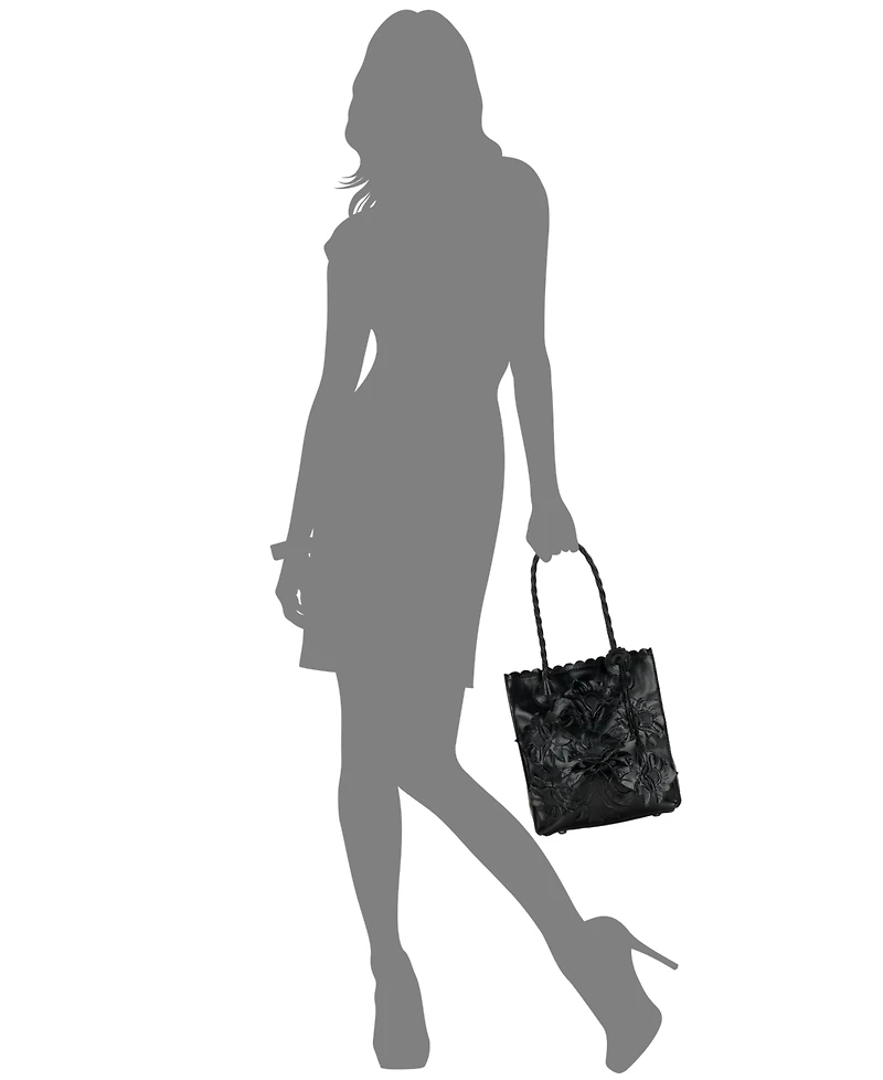 Patricia Nash Charline Cavo Tooled Applique Leather Small Tote Handbag