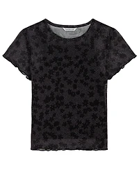Calvin Klein Girls' 7-16 Short-Sleeve Mesh T-Shirt