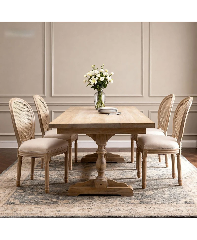 Streamdale Furniture French Country Upholstered Dining Chairs, Set of 2