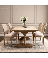 Streamdale Furniture French Country Upholstered Dining Chairs, Set of 2