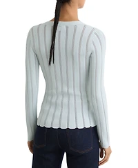 Reiss Women's Open-Stitch V-Neck Jumper