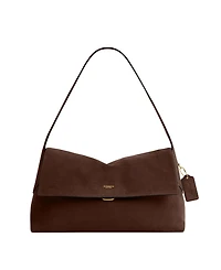 Coach Suede Chelsea Large Leather Shoulder Handbag