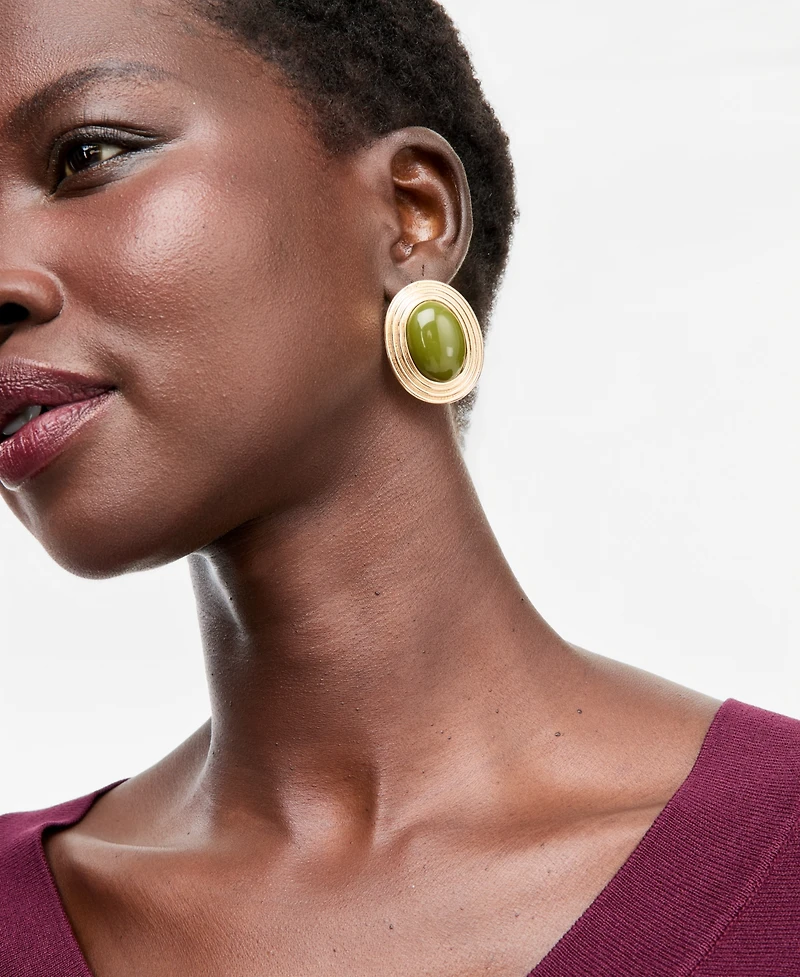 I.n.c. International Concepts Cushioned Stone Bold Stud Earrings, Macy's Exclusive