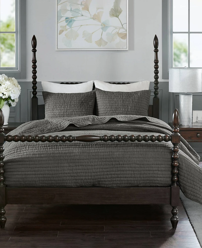 Madison Park Signature Serene Hand Quilted 3-Pc. Quilt Set
