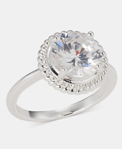 Charter Club Cubic Zirconia Round Halo Ring, Macy's Exclusive