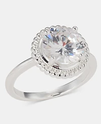 Charter Club Cubic Zirconia Round Halo Ring, Macy's Exclusive