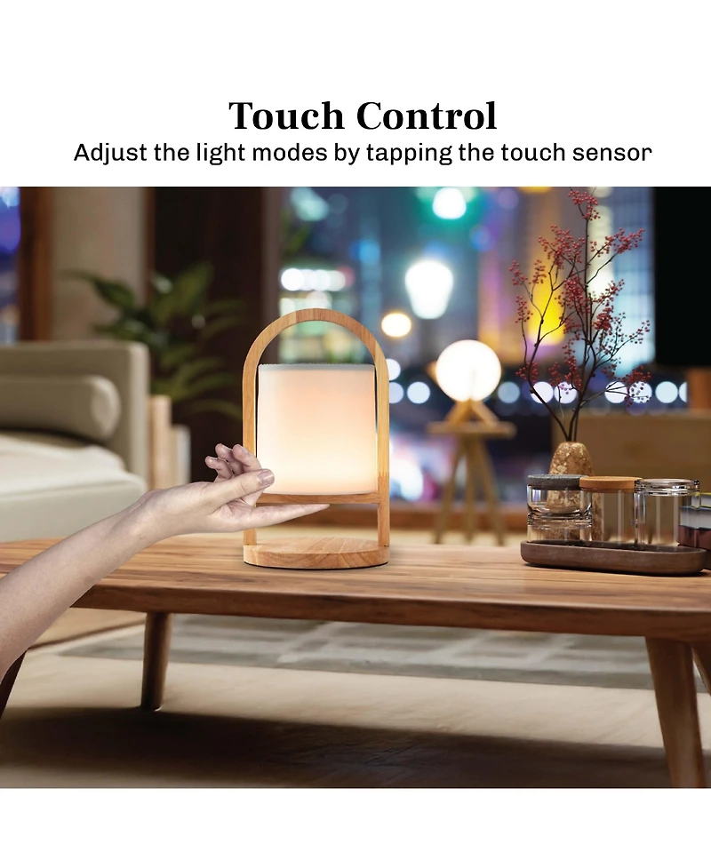 Bell + Howell Echo Glow Rechargeable Bluetooth Led Portable Lantern Speaker Touch Control Table Lamp