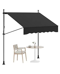 gaomon Outdoor Sunshade Shelter, Manual Patio Retractable Awning
