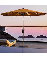 gaomon 10 Feet Outdoor Table Patio Umbrella, Waterproof Uv Protection with Solar Lights