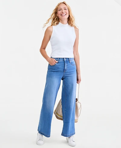 Style & Co Women's High-Rise Wide-Leg Jeans, Macy's Exclusive
