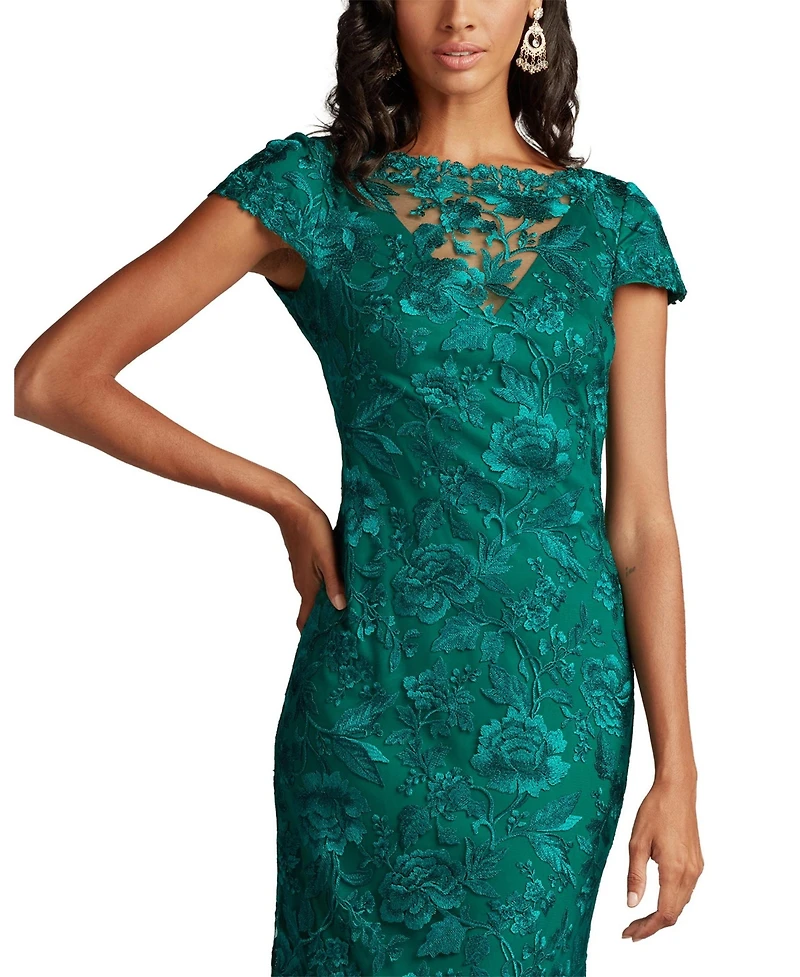 Tadashi Shoji Women's Oran Embroidered Tulle Gown