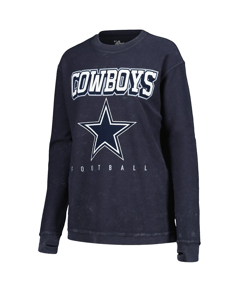 G-iii 4Her by Carl Banks Women's Navy Dallas Cowboys Comfy Cord Pullover Sweatshirt