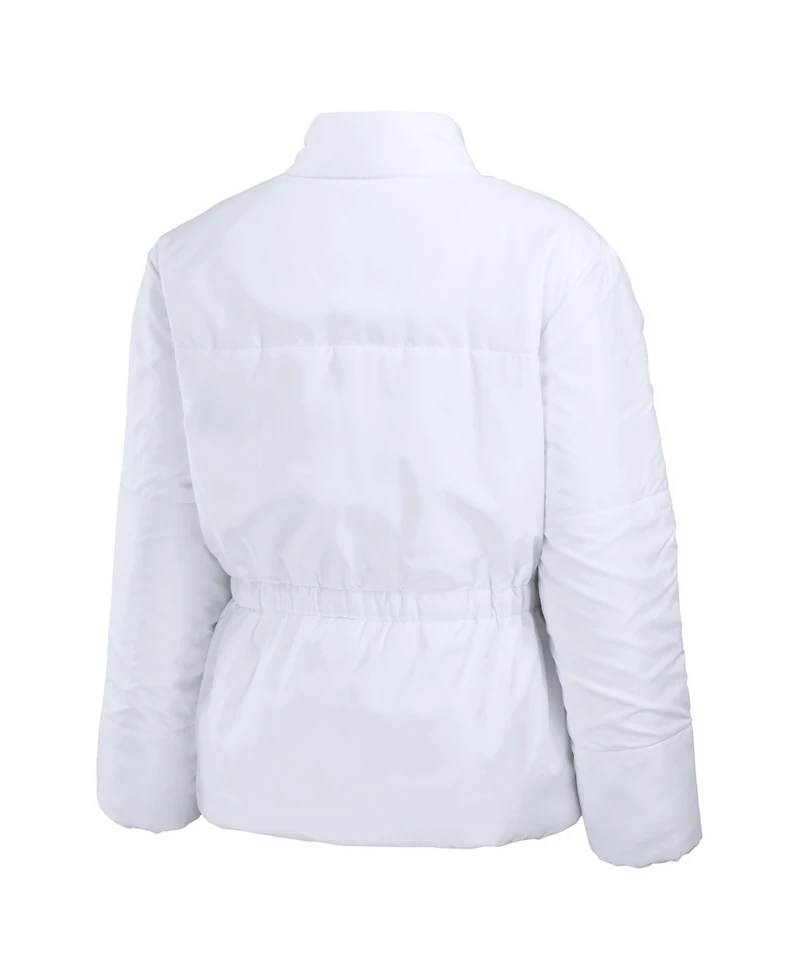 Wear by Erin Andrews Women's White Arizona Cardinals Packaway Full-Zip Puffer Jacket