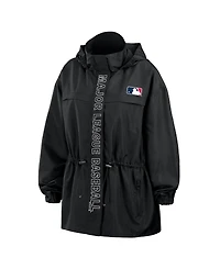 Wear by Erin Andrews Women's Black Mlb Merchandise Full-Zip Windbreaker Hoodie Jacket