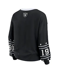 Wear by Erin Andrews Women's Black Las Vegas Raiders Sport Long-Sleeve T-Shirt