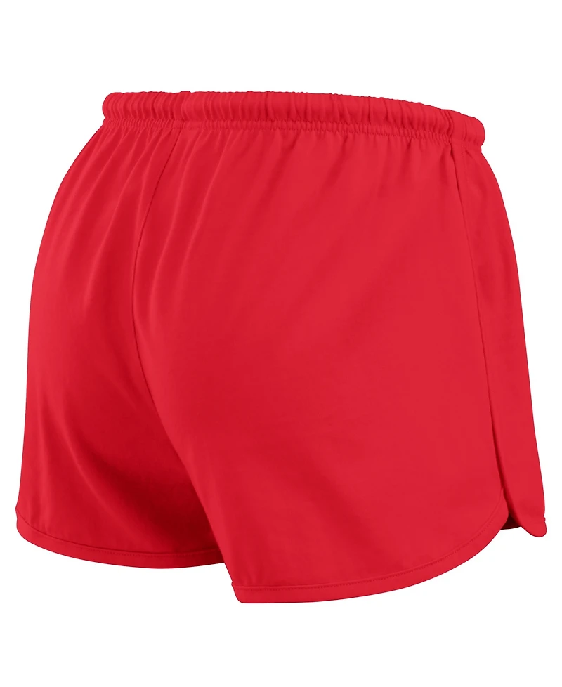 Wear by Erin Andrews Women's 2-Piece Red St. Louis Cardinals Heavy Rugby Jersey Cropped Long Sleeve T-Shirt & Shorts Lounge Set