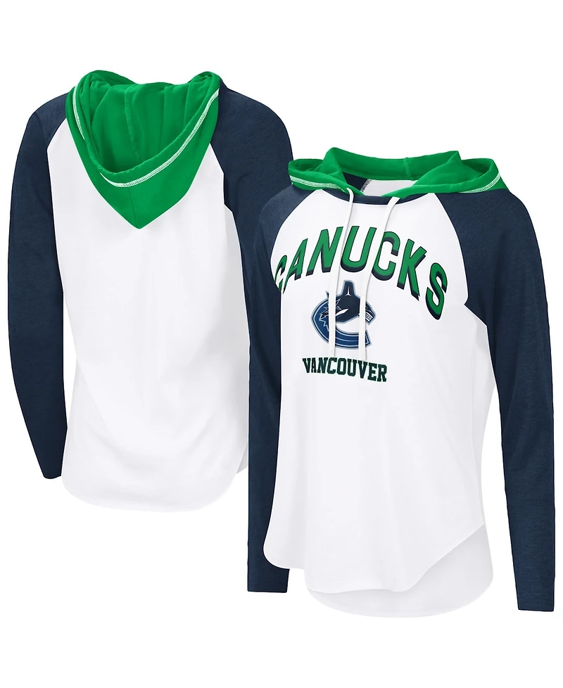 G-iii 4Her by Carl Banks Women's G-iii 4Her by Carl Banks White Vancouver Canucks Vip Raglan Long Sleeve Hoodie
