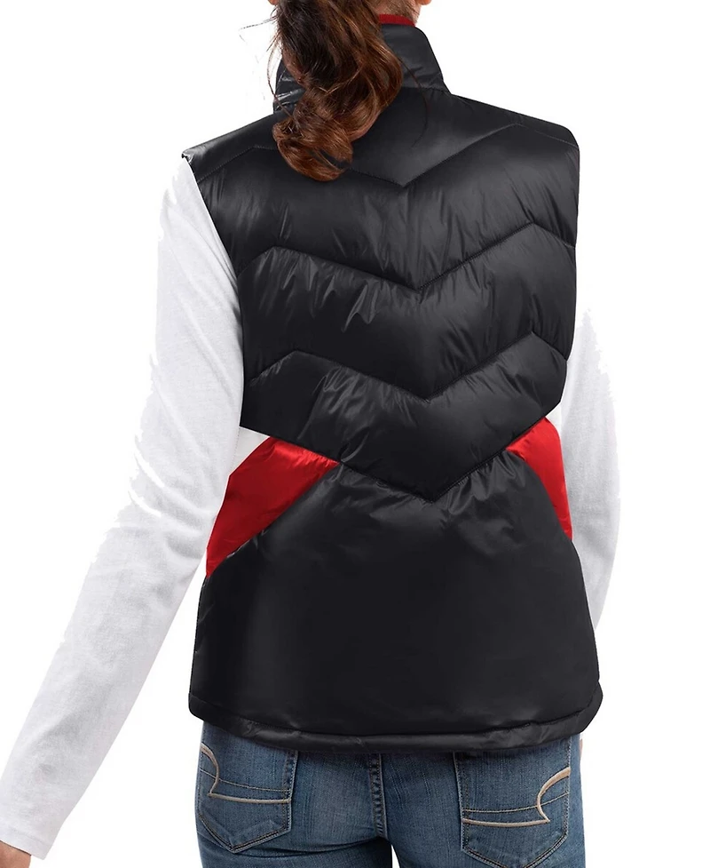 G-iii 4Her by Carl Banks Women's Black Nascar Merchandise Versatile Full-Zip Puffer Vest