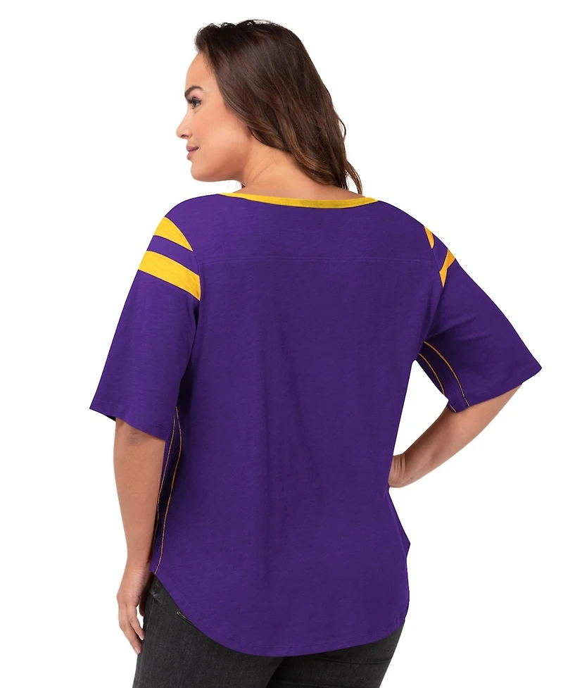 G-iii 4Her by Carl Banks Women's Purple Minnesota Vikings Plus Linebacker T-Shirt