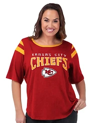 G-iii 4Her by Carl Banks Women's Red Kansas City Chiefs Plus Linebacker T-Shirt