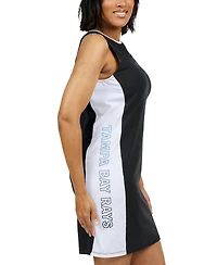 Wear by Erin Andrews Women's Black Tampa Bay Rays Color Block Quarter-Zip Sleeveless Dress