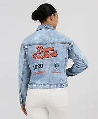 Wear by Erin Andrews Women's Chicago Bears Full-Snap Denim Jacket