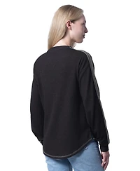 G-iii 4Her by Carl Banks Women's Black Brooklyn Nets Advantage Tri-Blend Long Sleeve T-Shirt