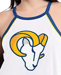 G-iii 4Her by Carl Banks Women's White Los Angeles Rams Redemption Win Slub Tank Top