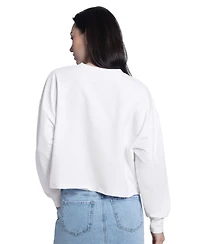 G-iii 4Her by Carl Banks Women's White Arizona Diamondbacks Bleachers Cropped Pullover Sweatshirt