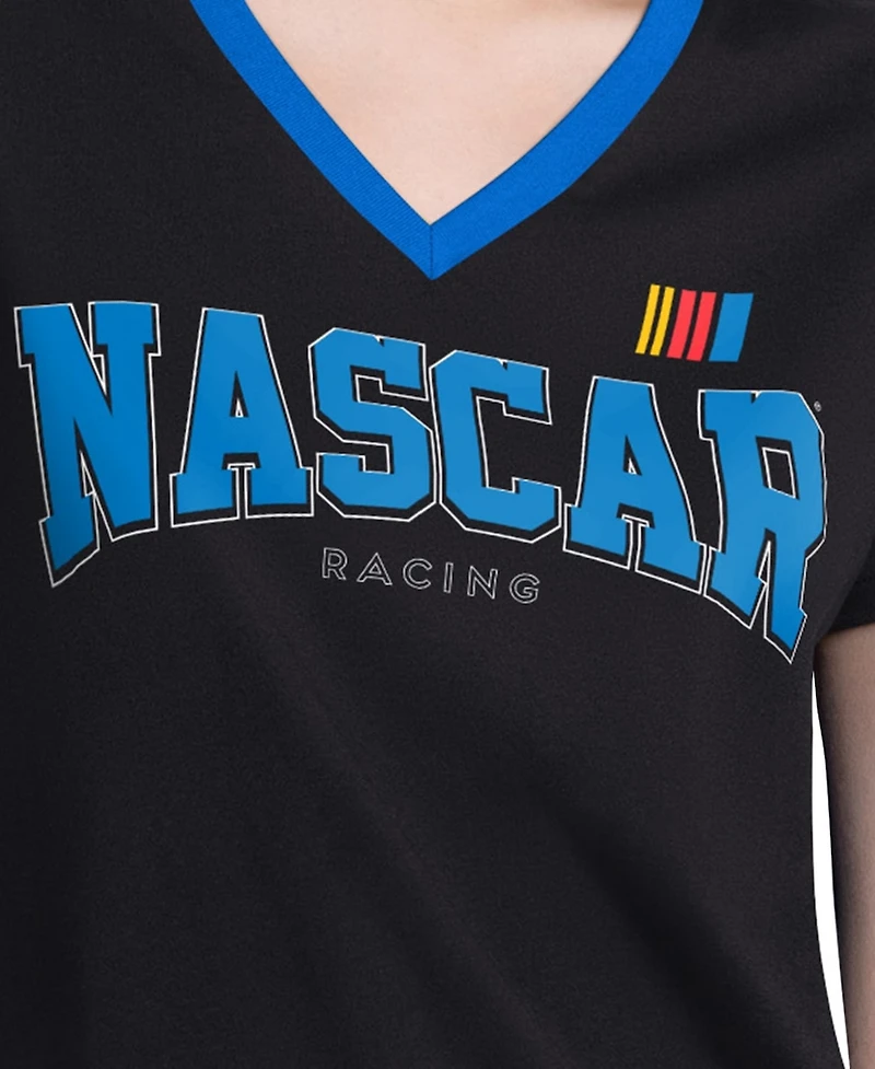 G-iii 4Her by Carl Banks Women's Black Nascar Merchandise Best Team V-Neck T-Shirt