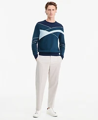 Alfani Men's Cotton Colorblocked Crewneck Sweater, Macy's Exclusive