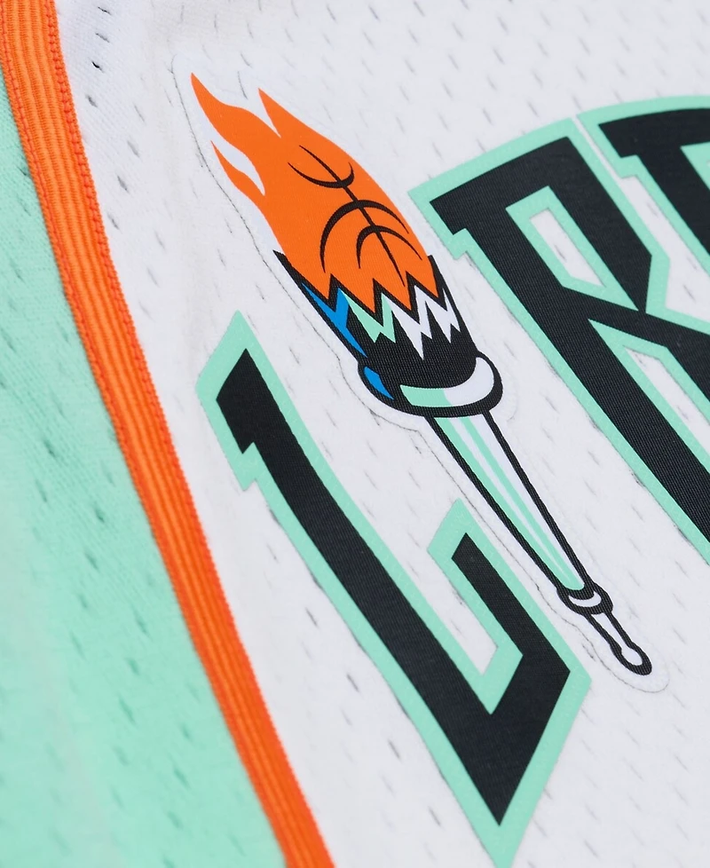 Mitchell & Ness Men's and Women's Rebecca Lobo White New York Liberty Court Origins Swingman Jersey