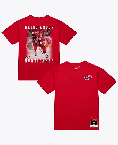 Mitchell & Ness Men's Rod Brind'Amour Red Carolina Hurricanes Photo T-Shirt