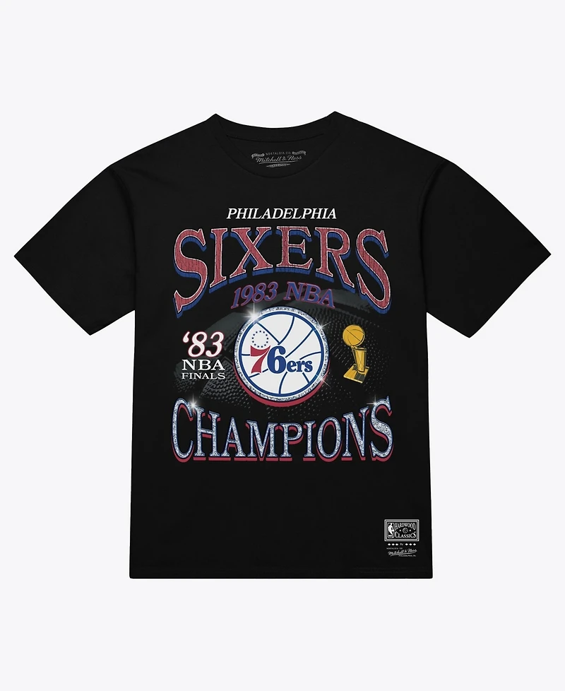 Mitchell & Ness Men's Black Philadelphia 76ers Champions Era T-Shirt