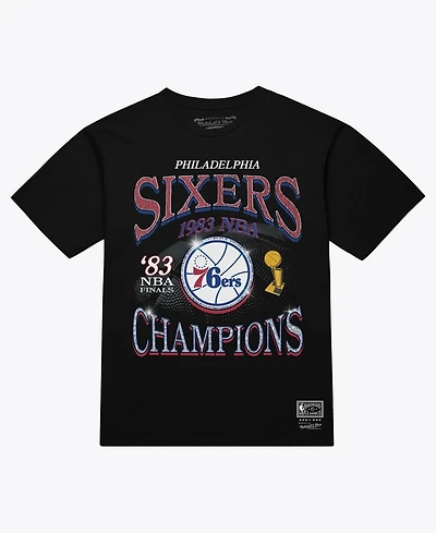 Mitchell & Ness Men's Black Philadelphia 76ers Champions Era T-Shirt