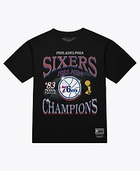 Mitchell & Ness Men's Black Philadelphia 76ers Champions Era T-Shirt