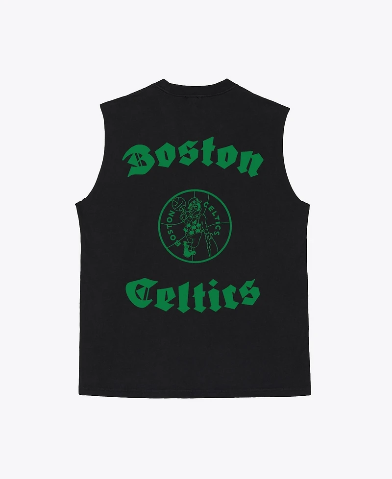 Mitchell & Ness Men's Black Boston Celtics Hardwood Classics Muscle Cut Off T-Shirt