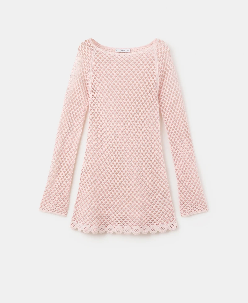 Mango Women's Crochet Short Dress